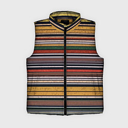 Женский жилет Жёлто-зелёный текстурные полосы