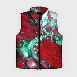 Женский жилет Голубой минерал в красном камне