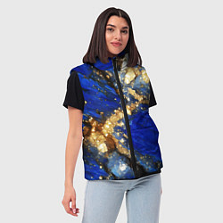 Женский жилет Золотой минерал в синем камне, цвет: 3D-красный — фото 2