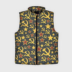 Женский жилет Серп и Молот - СССР, цвет: 3D-черный