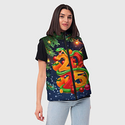 Женский жилет Змея и мандарины 2025, цвет: 3D-черный — фото 2