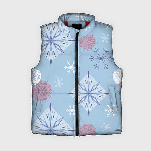 Женский жилет Снежинки Эльзы / 3D-Красный – фото 1