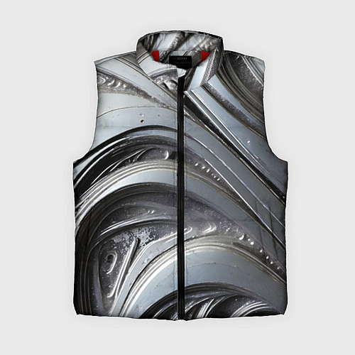 Женский жилет Полированный серебряный металл / 3D-Красный – фото 1