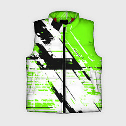 Женский жилет Diagonal black and green stripes on a white backgr, цвет: 3D-красный