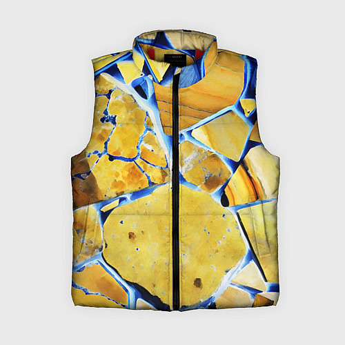 Женский жилет Жёлто-синяя абстракция / 3D-Красный – фото 1