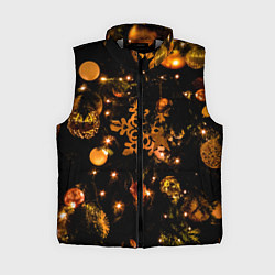 Женский жилет Новогоднее украшение, цвет: 3D-светло-серый