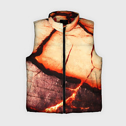 Женский жилет Трещины на абстрактном красном фоне