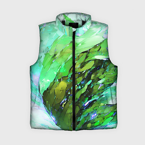 Женский жилет Зелёная абстракция / 3D-Черный – фото 1