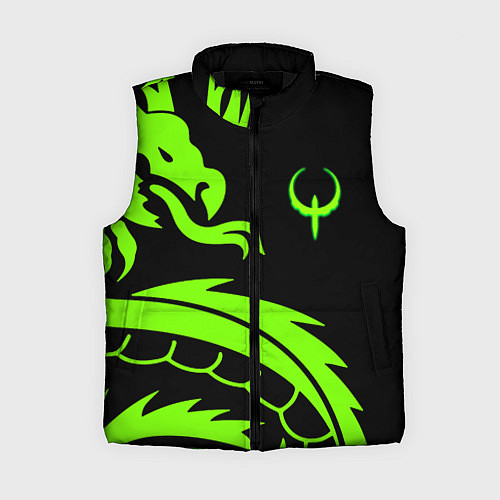 Женский жилет Квейк кислотный дракон лого / 3D-Черный – фото 1