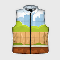 Женский жилет Летний город, цвет: 3D-светло-серый