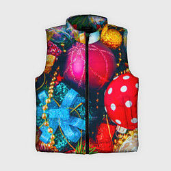 Женский жилет Новогодние ёлочные игрушки