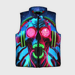 Женский жилет Metallica - neon skull with headphones