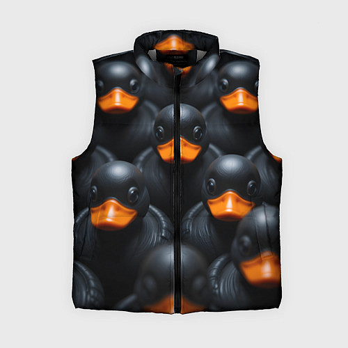 Женский жилет Черные уточки / 3D-Светло-серый – фото 1