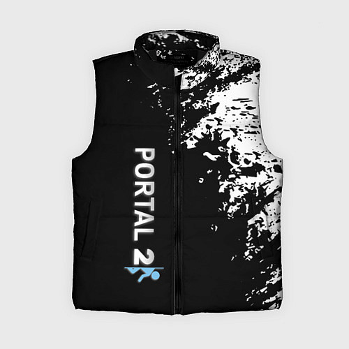Женский жилет Portal краски черно белый / 3D-Черный – фото 1
