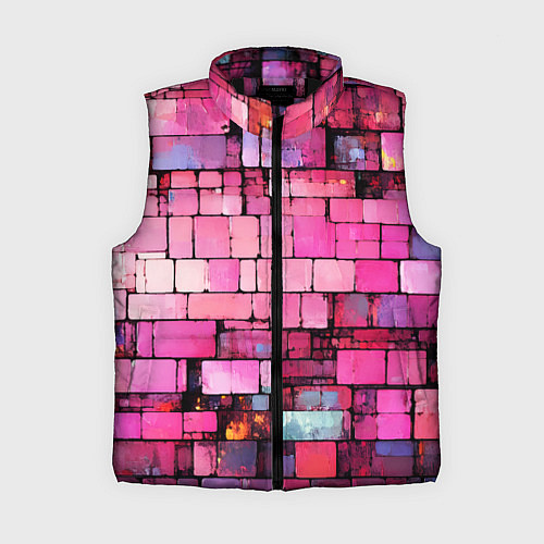Женский жилет Pink bricks / 3D-Черный – фото 1