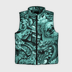 Женский жилет Драконы самурай медведь и волк в стиле тату