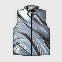 Женский жилет Полированный металл серебряный