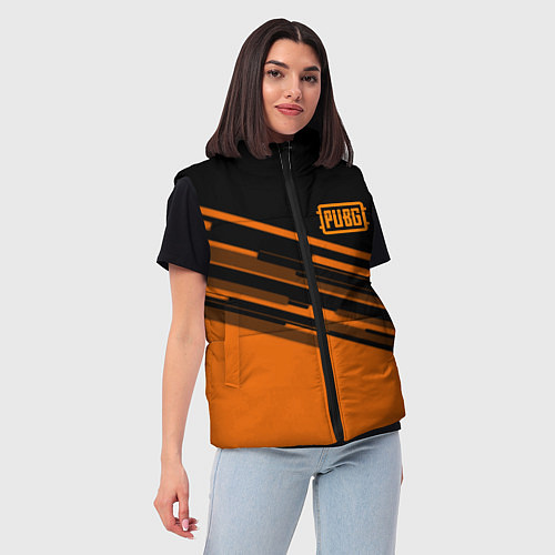 Женский жилет PUBG geometry line / 3D-Красный – фото 3