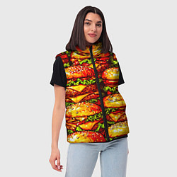 Женский жилет Бургеры, цвет: 3D-светло-серый — фото 2