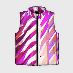 Женский жилет Бело-розовая абстракция