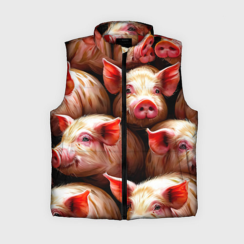 Женский жилет Поросята / 3D-Красный – фото 1