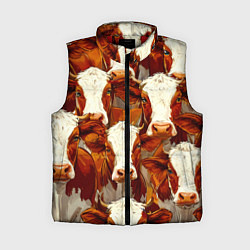 Женский жилет Рыжие коровки, цвет: 3D-красный