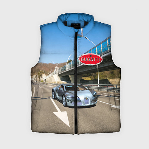 Женский жилет Бугатти на трассе / 3D-Черный – фото 1