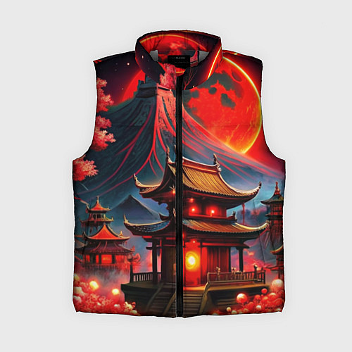 Женский жилет Japan red nature / 3D-Светло-серый – фото 1
