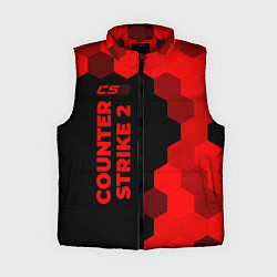 Женский жилет Counter Strike 2 - red gradient по-вертикали, цвет: 3D-черный