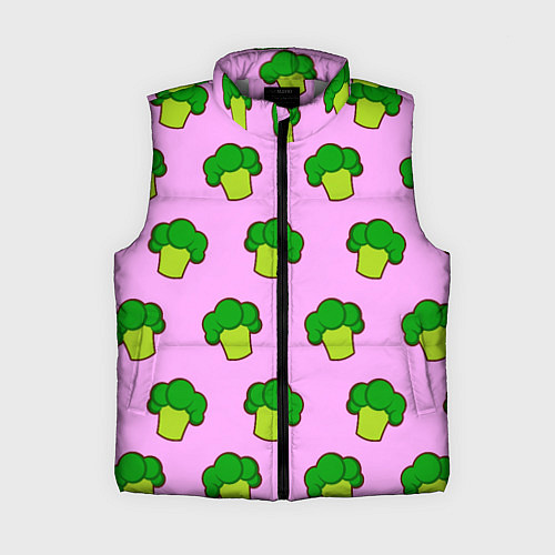 Женский жилет Фиолетовый брокколи / 3D-Светло-серый – фото 1