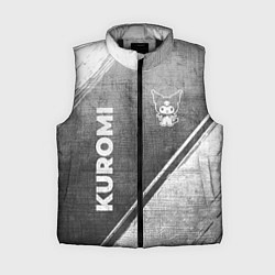 Женский жилет Kuromi - grey gradient вертикально, цвет: 3D-черный