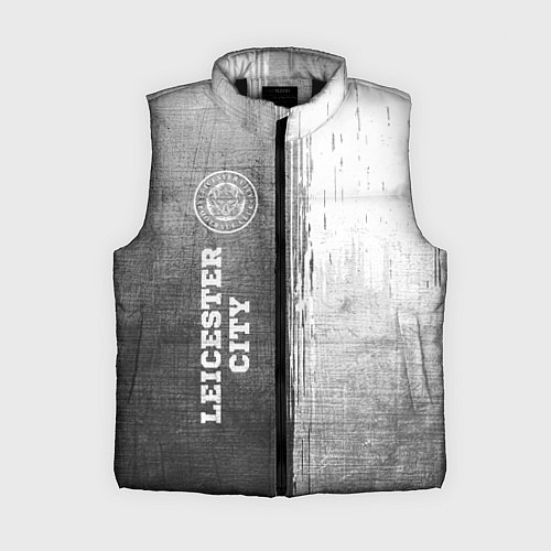 Женский жилет Leicester City - grey gradient по-вертикали / 3D-Черный – фото 1