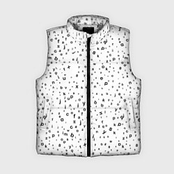 Женский жилет Паттерн латиница, цвет: 3D-светло-серый