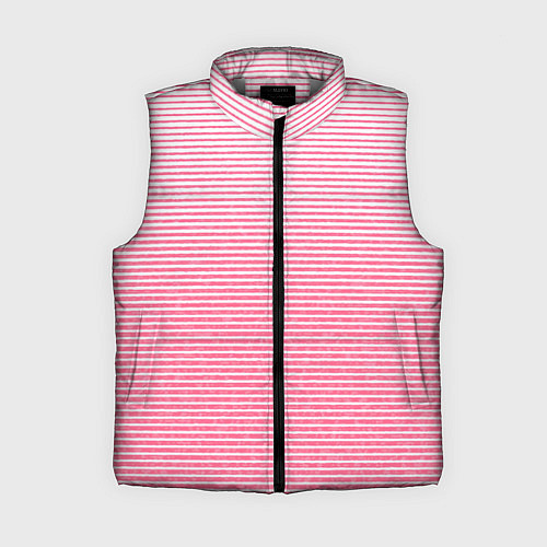 Женский жилет Полосатый розовый текстурный / 3D-Светло-серый – фото 1