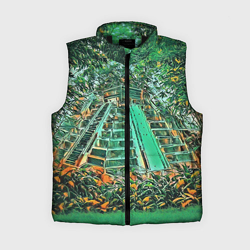 Женский жилет Башня в джунглях / 3D-Черный – фото 1