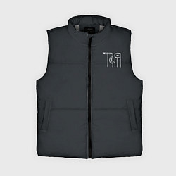 Женский жилет Таня вязью - белая надпись