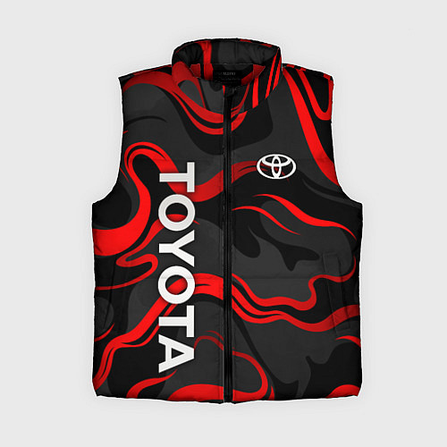Женский жилет Toyota - красные языки пламени / 3D-Красный – фото 1