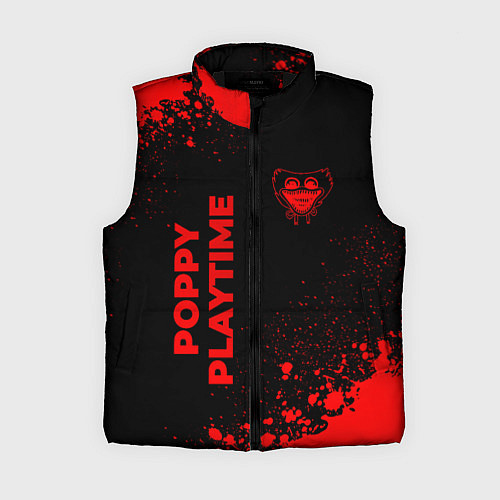 Женский жилет Poppy Playtime - red gradient вертикально / 3D-Черный – фото 1