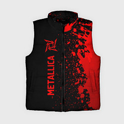 Женский жилет Metallica - red gradient по-вертикали