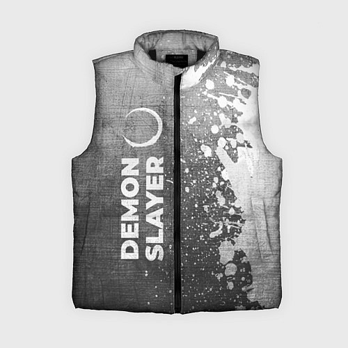 Женский жилет Demon Slayer - grey gradient по-вертикали / 3D-Черный – фото 1