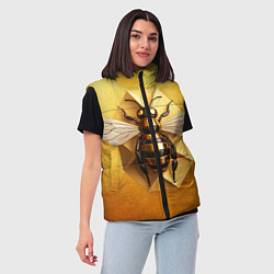 Женский жилет Пчела на золоте, цвет: 3D-черный — фото 2