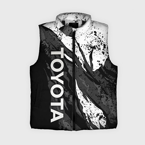 Женский жилет Toyota - белый разрыв / 3D-Черный – фото 1