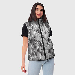 Женский жилет Монохромный камуфляж, цвет: 3D-светло-серый — фото 2