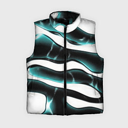 Женский жилет Абстрактный черно-зеленый камуфляж
