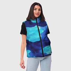 Женский жилет Камуфляж в синих оттенках, цвет: 3D-светло-серый — фото 2