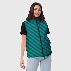Женский жилет Бирюзовый перелив, цвет: 3D-светло-серый — фото 2