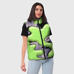 Женский жилет Зеленый объемный камуфляж, цвет: 3D-черный — фото 2