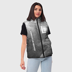 Женский жилет League of Legends - grey gradient вертикально, цвет: 3D-черный — фото 2