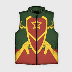 Женский жилет Мотострелковые войска: герб со щитом, цвет: 3D-светло-серый