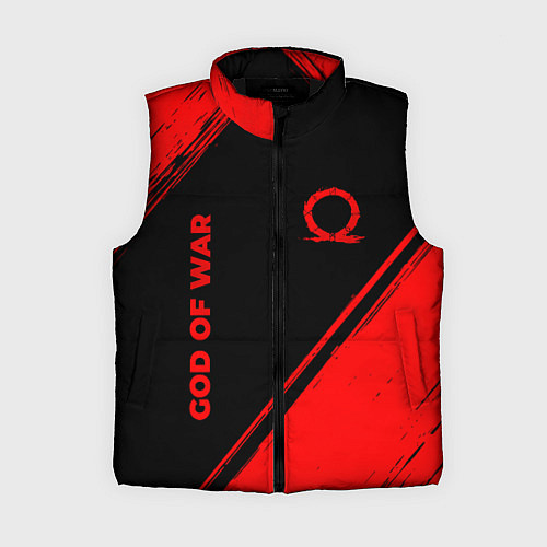 Женский жилет God of War - red gradient вертикально / 3D-Черный – фото 1